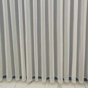 Tül Shop  Tül Perde Kendisinden Çizgili Detaylı Yeni Sezon Düz Sade Kullanışlı Tül Perde 1x2 Seyrek Pileli Tül Perde