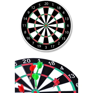Profesyonel Duvara Asılabilir Büyük Boy Dart Seti Çelik Uçlu Kalın Kaliteli Dart Seti Portatif Spor