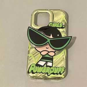 IPHONE14PROMAX Apple 13 Cep Telefonu Kılıfı 12 11 Kadın Için Uygun Sevimli Güneş Gözlüğü Powerpuff Girl (Yurt Dışından)