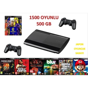 Süper Mariolu 200 ADETOyunlu Süper Slim Teşhir 500 GB 2 Kollu Garantili Japon Oyuncak Sarayı