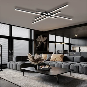 Siyah 3 Işık Rengi #2 LED Tavan Lambası,avize,modern Aydınlatma,dekoratif Işık