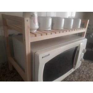 Petek Home Life Tezgah Üstü Mikrodalga Ahşap Raf