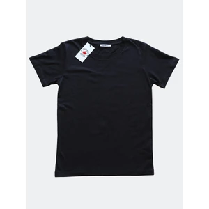 Canary and Tiger Kadın Siyah Basic  Pamuk Bisiklet Yaka Regular Fit Kısa Kollu T-Shirt