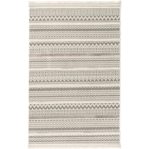 Cool Halı Sakura 2207 Gri Hav Toz Vermez Etnik Desenli Modern Dokuma Bukleli Salon Halısı