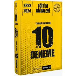 Pegem Akademi Yayıncılık KPSS 2024 Eğitim Bilimleri Tamamı Çözümlü 10 Deneme