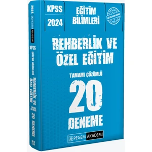 Pegem Akademi Yayıncılık KPSS 2024 Eğitim Bilimleri Rehberlik ve Özel Eğitim 20 Deneme