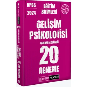 Pegem Akademi Yayıncılık KPSS 2024 Eğitim Bilimleri Gelişim Psikolojisi 20 Deneme