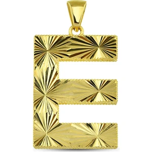 Altın Kesesi 14 Ayar Altın Kalemli Parlak Harf Kolye Ucu