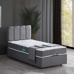 Defne Tek Kişilik Baza Başlık Comfort Yatak - Gri