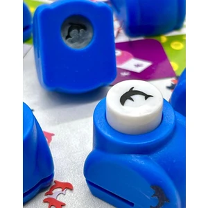 Kağıt Gemi Dükkan Balık Desenli Mavi Mini Delgeç