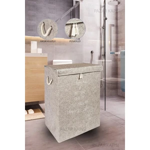 Emir-Ay 1 Adet Keçe Kapaklı Çok Amaçlı Mega Kutu 55X41X30 cm Kirli Çamaşır Sepeti Organizer