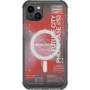 iPhone 14 Plus Uyumlu Kılıf Skinarma Şeffaf Airbag Tasarımlı Magsafe Şarj Özellikli Shorai Kapak