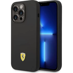 iPhone 14 Pro Max Uyumlu Kılıf Ferrari Magsafe Şarj Özellikli Silikon Metal Logo Dizayn Kapak