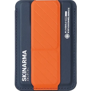 Magsafe Şarj Özellikli Kavrama Standlı Kartlık Skinarma Kado Lacivert-Turuncu