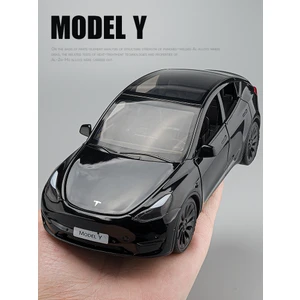 Tesla Model Y 1:24 Birebir Işıklı Maket Sarj Istasyonlu