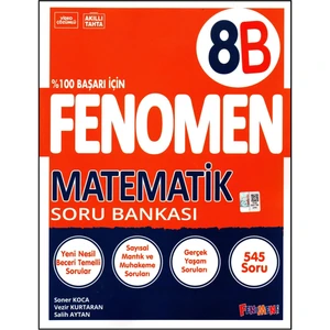 Fenomen Yayıncılık Fenomen 8. Sınıf Lgs Matematik Soru Bankası (B)