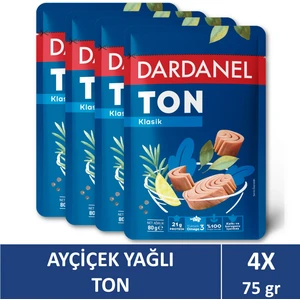 Ayçiçek Yağlı Ton Balığı Poşet 80 gr x 4 Adet