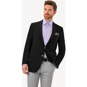 Erkek Siyah Klasik Yünlü Blazer Ceket