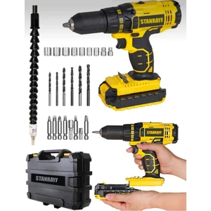 Germany 58 V 10 Ah Çelik Şanzuman Bakır Sargılı Çift Akülü Şarjlı Matkap Vidalama 27 Parça