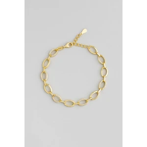 So CHIC Klasik 18 Ayar 20 cm Gümüş Zincir Bileklik