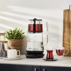 Royaltea 1746H Konuşan Cam Çay Makinesi Siyah
