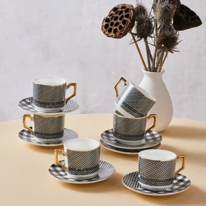 Mona 6 Kişilik Kahve Fincan Takımı 100 ml