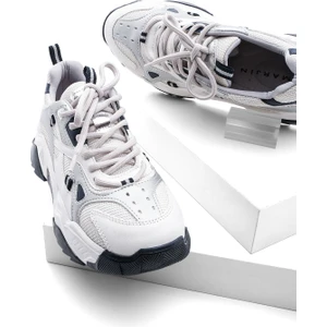 Kadın Yüksek Taban Sneaker Bağcıklı Spor Ayakkabı Virez