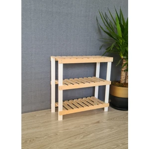 Egn Ahşap 2'li Ahşap Ayakkabılık  Antre Hol Düzenleyici Raf, Çiçeklik