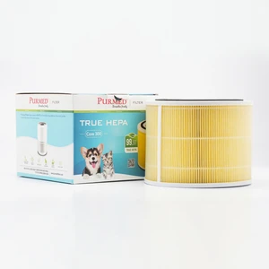 Levoit Core 300, Core 300S Air Purifier Uyumlu Hepa + Karbon Filtre - Sarı (Pet-Evcil Hayvan)