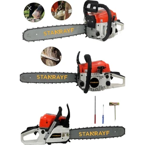 Alman Strong 12 Hp Çelik Şanzıman Benzinli Ağaç Odun Dal Motorlu Hızar Bıçkı Testeresi Orman Motoru Bakır