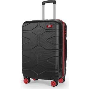 Wexta WX-1002 Stl Series Siyah - Kırmızı Kabin Boy Valiz