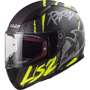 Ls2 Rapıd Raven Mat Siyah-Gri-Neon Sarı Kask