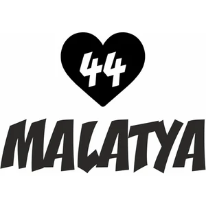 Reysa Tasarım Kalpli 44 Malatya Araba Sticker Siyah 20X15 cm