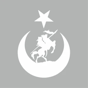Reysa Tasarım Akıncı ve Ay Yıldız Türk Bayrağı Araba Sticker Beyaz 15X20 cm