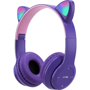 Psl P47M Cat Ear Kedi Kulaklı Kulak Üstü Kablosuz Bluetooth Kulaklık