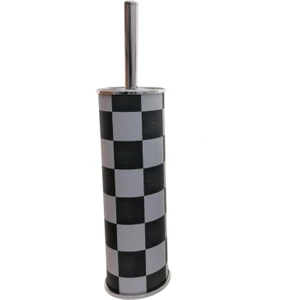 Metal Desenli Banyo Wc Fırçası (Tuvalet Fırçası)