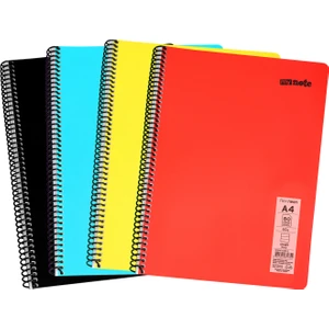 Flex Neon Defter A4 80 Sayfa 4'lü Defter Seti (2 Kareli + 2 Çizgili)