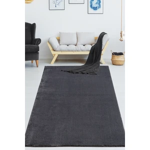 Inter Weaving Vitrin Post Halı Peluş Halı Kaymaz Taban Yıkanabilir Yumuşak Salon Halı Yolluk Antrasit Renkli Halı