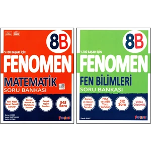 Fenomen Yayıncılık Fenomen 8. Sınıf Lgs Matematik (B) + Fen Bilimleri (B) Soru Bankası 2 Kitap