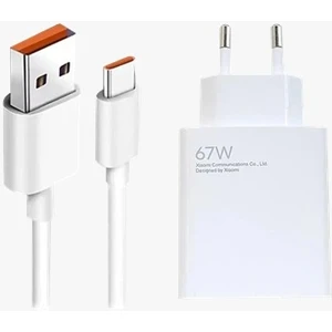 Mi 67W Hızlı Şarj Adaptörü + Şarj Kablosu (Resmi Distribütör Garantili)