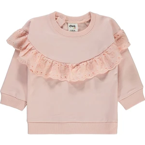 Civil Baby Kız Bebek Sweatshirt 6-18 Ay Açık Pudra