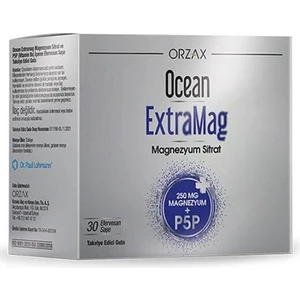 Ocean Extramag 250 Magnezyum Sitrat + P5P 30 Saşe