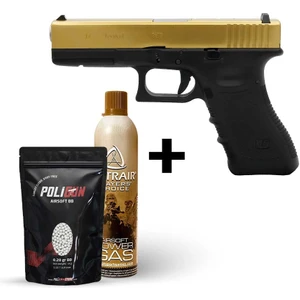 Glock 17 Gen3  Titanium  Gold+ Green Gas +0.20GR Bb