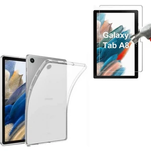 Samsung Galaxy Tab A8 Lte SM-X207 Silikon Kılıf + Temperli Cam