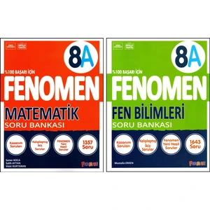 Fenomen Yayıncılık Fenomen 8. Sınıf Lgs Matematik (A) + Fen Bilimleri (A) Soru Bankası 2 Kitap