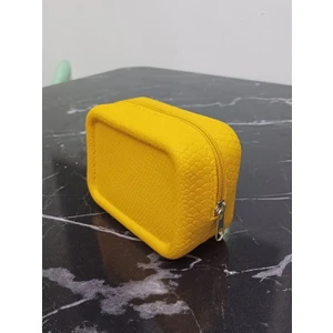 Cep Home Kaliteli Küçük Silikon Makyaj Çantası - Kokulu Lüx Sarı