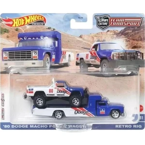 Hot Wheels Premium HKF38 Team Transport '80 Dodge Macho Power Wagon / Retro Rig (#51)