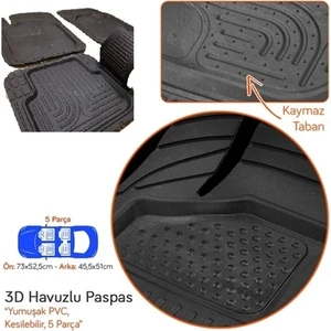 Point Marketing Fiat / Tofaş Tipo Uyumlu 3D Havuzlu Paspas 5 Parça