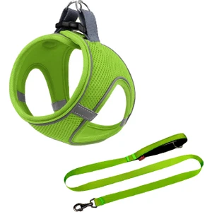 Air Mesh 2'li Bundle Set Kedi Köpek Göğüs Tasması + Köpek Gezdirme Tasması/kayışı