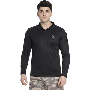Vogel Tactical Tactical Uzun Kollu Yakasız Siyah T-Shirt